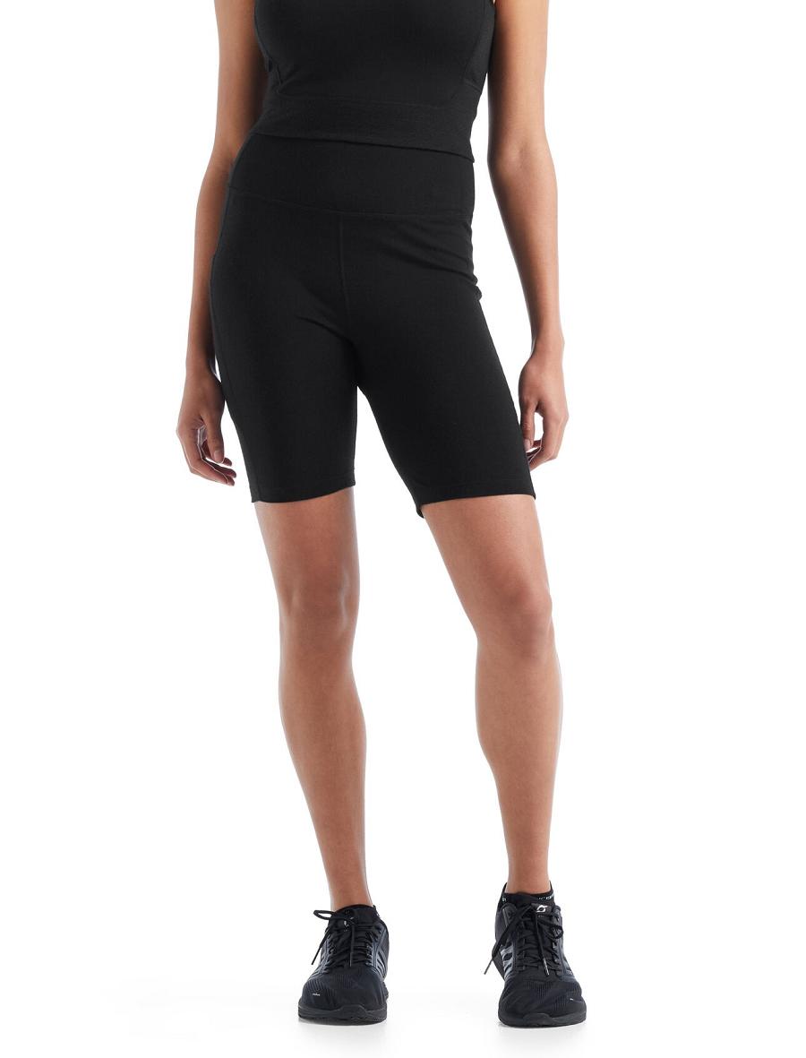 Shorts Icebreaker Merino Fastray High Rise Femme Noir | FR 1507JPQJ